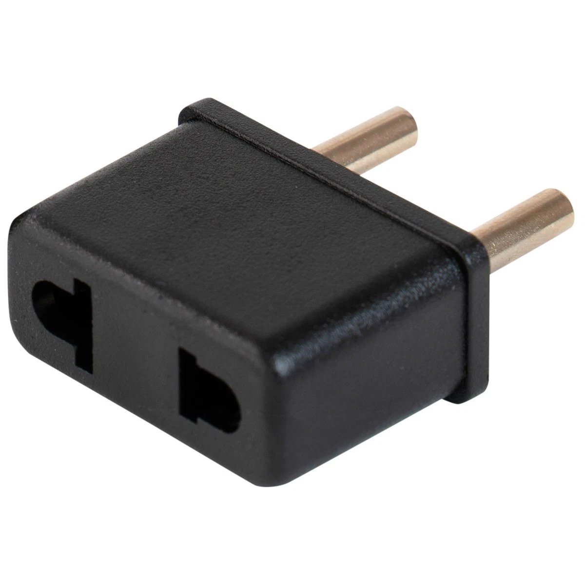 US USA to EU Euro Europe Power Jack Wall Plug Converter 2-Prong Travel Adapter
