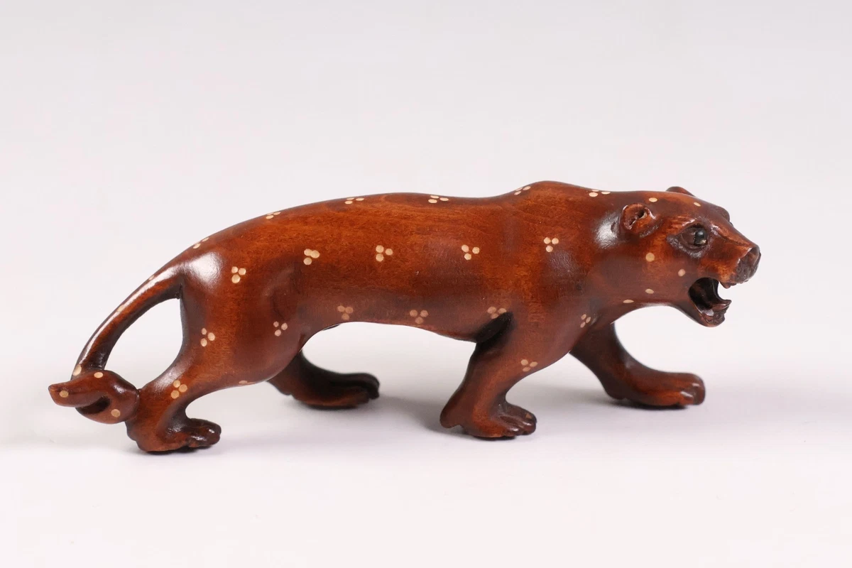 置根付 寿老人 Jurojin 七福神 極細工 在銘 雅俊 Netsuke 仏像 Netsuke Fukurukuju wood - Supein Nihonto