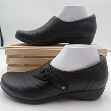 Dansko Slip On Franny Leather Professional Loafers Black Womens Size 39
