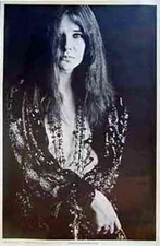 Janis Joplin Vintage Black & White Poster 1967 Original 23x35"
