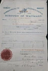 New ListingWaymart Pennsylvania Volunteer Civil War Bond 1864 + Receipt of Payment