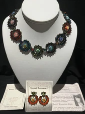 Sweet Romance Vintage Look “Caterpillar”Style Necklace and Earrings Set.