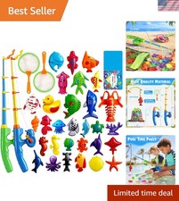 Magnetic Fishing Toys Game Set for Kids  Water Table Bathtub Kiddie Pool Par...