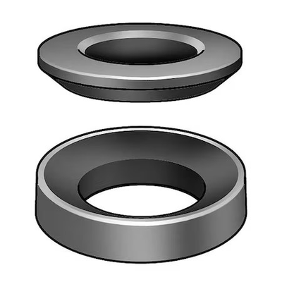 #ad Spherical Washer Fits Bolt Size 3 8 In Steel Black Oxide Finish 1 Pr $12.19