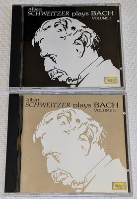 2-CD LOT Albert Schweitzer PLAYS BACH Vol. 1 &2 Pearl GEMM CD 9959/92 import UK
