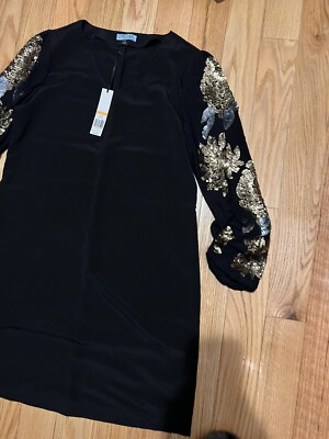 cynthia rowley black sequin dress Cynthia Rowley Black Sleeveless Sequin Dress Lined Womens Size 4