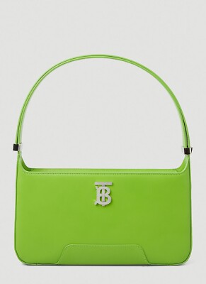 Burberry Green Smooth Calfskin Medium Logo TB Shoulder Bag $1640