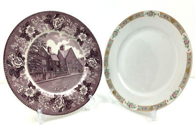Noritake Luzon Lunch Plate 447182, Salem Mass. Souvenir Plate Staffordshire