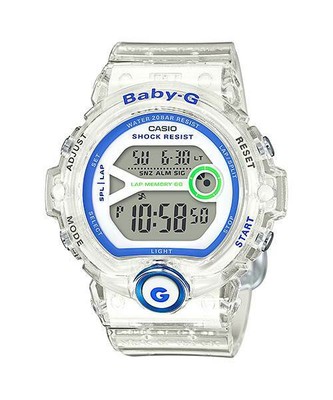 CASIO BG-6903-7D BABY-G Digital White Dial White Resin Band