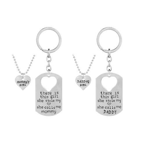 Mother Father Daughter Necklace 