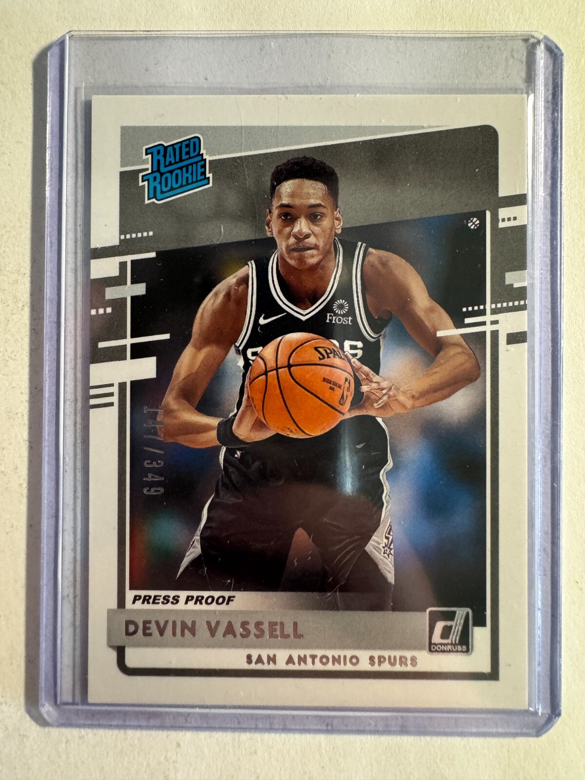 K177,410 - 2020-21 Donruss Press Proof Silver #206 Devin Vassell RR #/349