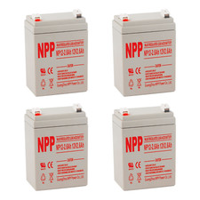 NPP NP12-2.6Ah 4 pcs 12V 2.6 Ah SLA Battery For Audio Security Alarm Ssystem