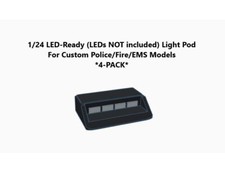 1/24 LED READY LIGHT POD CUSTOM POLICE FIRE EMS DIORAMA BUILD 2 PAIR 3mm