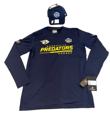 Nashville Predators Fanatics Authentic Pro Long Sleeve Shirt & Cap Set