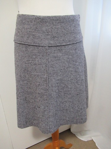 White Stuff Grey Wool Skirt, Size 12