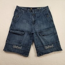 Vintage Marthe Francois Girbaud Shorts Jean Denim Mens Actual Size 37 Blue.