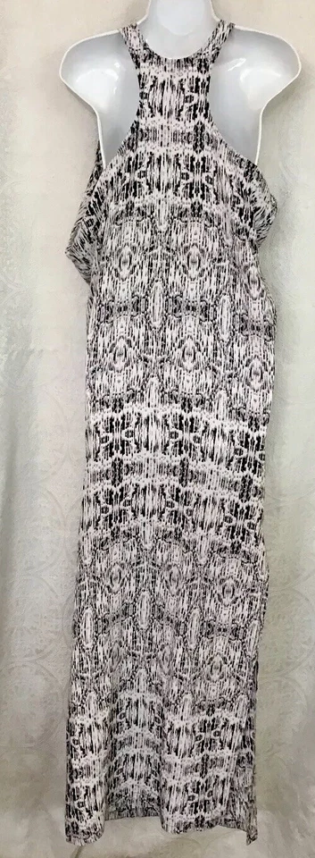 Vestido Mikoh Largo Estampado Melocotón Y Seda Blanco Razorback Talla S Foto 4 de 4