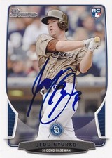 Jedd Gyorko Signed 2013 Bowman Draft Padres Baseball Rookie Card 31 RC Autograph