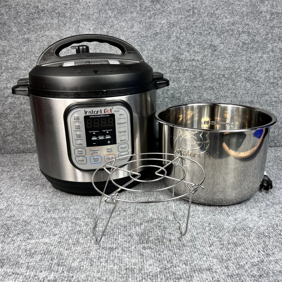 6QT Instant Pot IP-DUO60 V3 Multi-Use Pressure Cooker 7 in 1 One Touch  Stainless