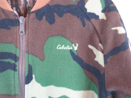 Cabela's REVERSIBLE Whitetail Clothing USA Old school CAMO Bomber Jacket Coat S - Picture 4 of 6