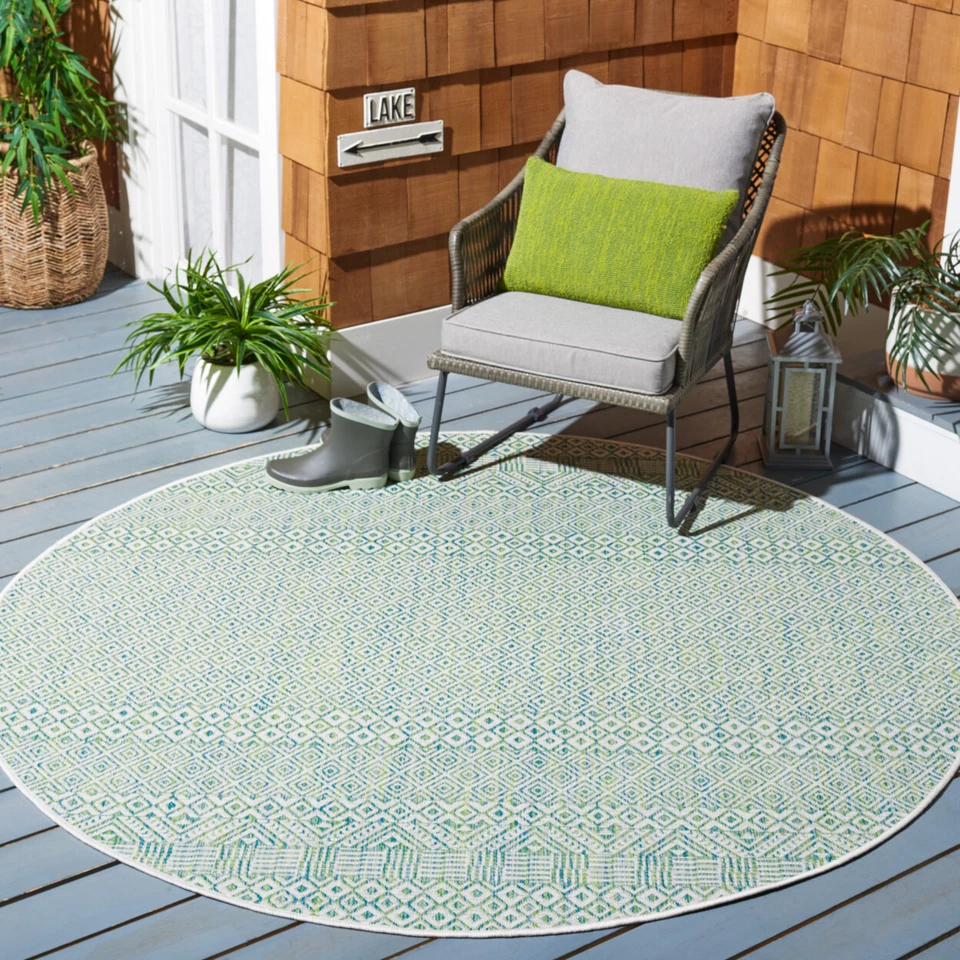 SAFAVIEH Outdoor CY8235-55712 Courtyard Ivory / Green Rug - Image 2 of 4