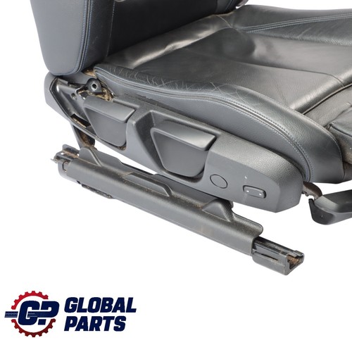 BMW F30 F31 LCI M Sport Seat Front Right O/S Heated Black Leather Contrast Blue - Picture 11 of 14