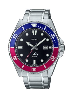 Casio MDV106DD-1A2V Men's Duro 200M Stainless Steel Black Dial Analog Watch