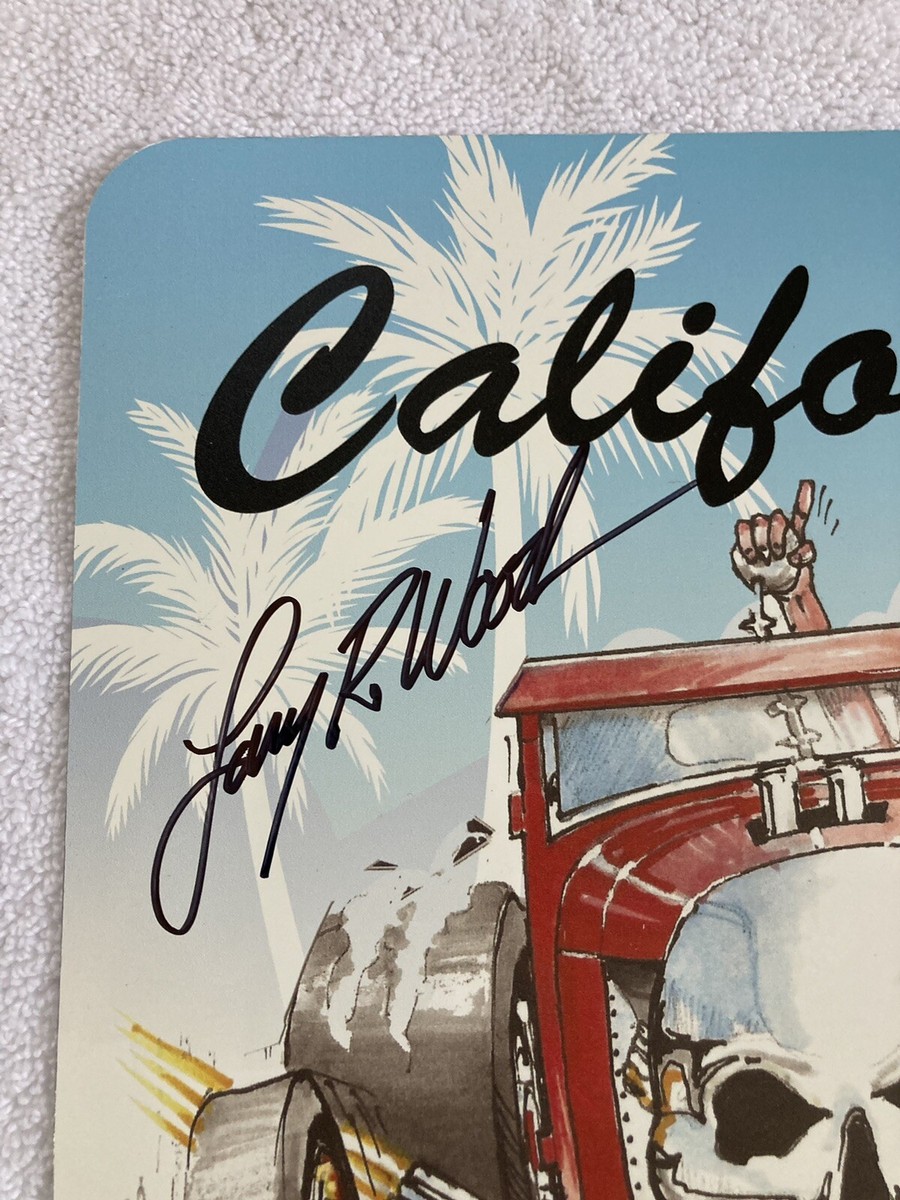 Hot Wheels Larry Wood Design Metal Sign Bone Shaker “California