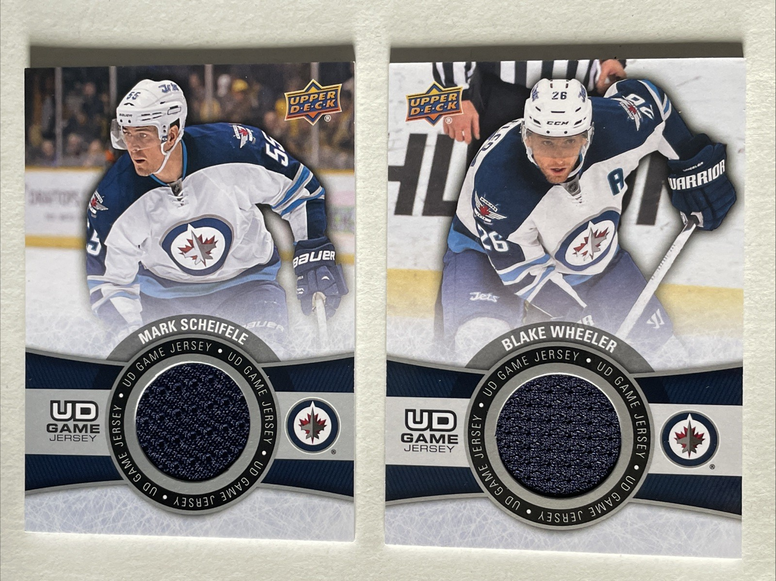 2015-16 Upper Deck UD Game Jersey Dual Winnipeg Jets Scheifele & Wheeler