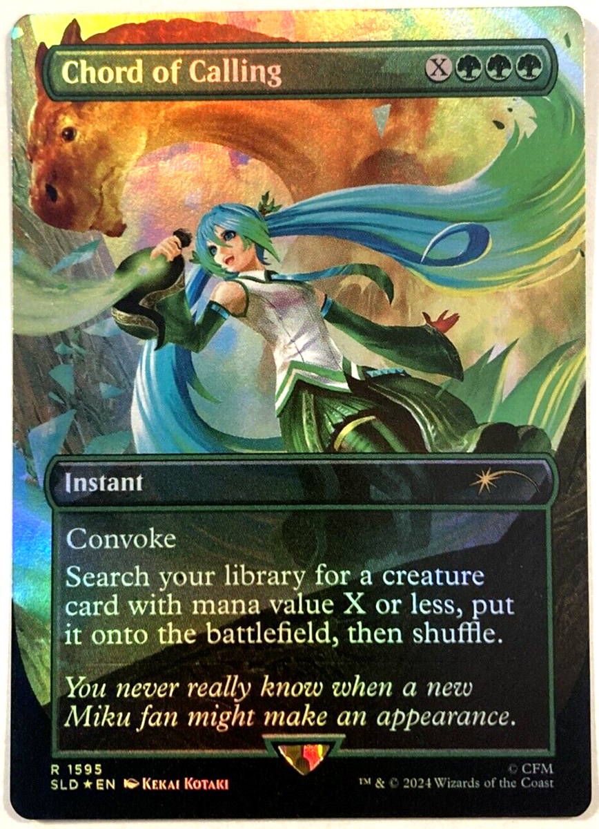 MTG Chord of Calling RAINBOW FOIL Secret Lair Hatsune Miku 1595 NM