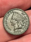 1864 Bronze Indian Head Cent Penny- No L, Rounded Bust, VF/XF Details