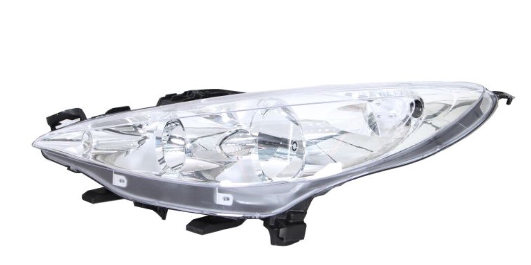 Phare avant gauche Peugeot 207 SW optique de phare électrique 2006 2007 2008 2009 chrome