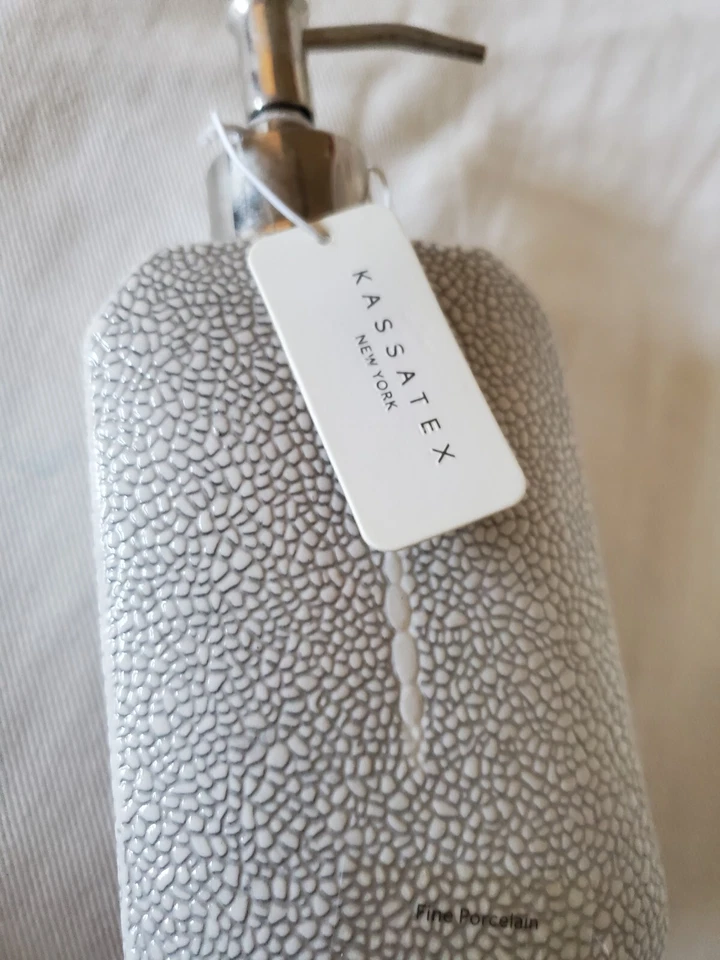 Kassatex Shagreen Jabón Loción Despencer Gris Foto 3 de 4