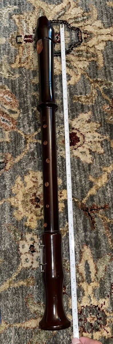 Vintage Alexander Heinrich Blockflöte Dark Brown Wooden Recorder