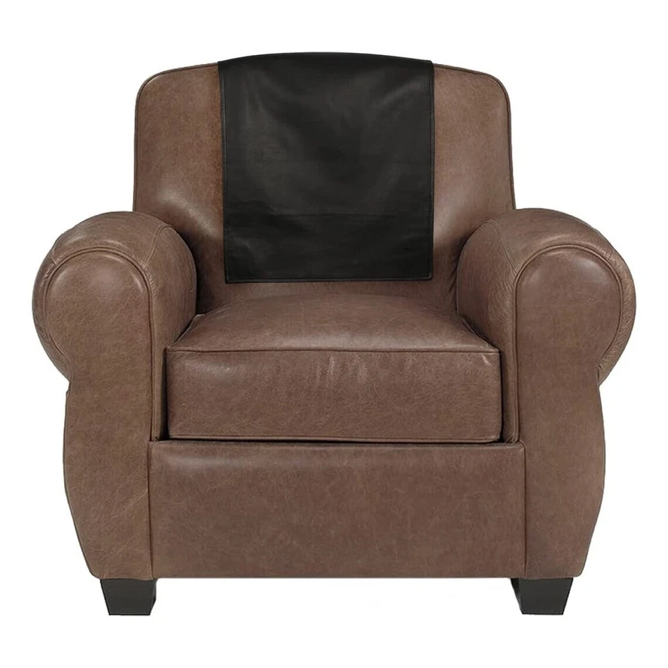 Relaxsessel Kopfstützenbezug Schoner Stuhl für Leder Sofa Stücke Möbel Schwarz - Bild 2 von 4