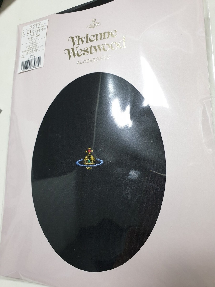 Vivienne Westwood Tights Black 50denier onepoint ORB Size L- LL | eBay