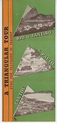 1930s Rio de Janeiro Sao Paulo Santos Travel Brochure Tours Brazil Brasil