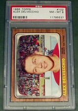 1966 TOPPS #102 ALEX DELVECCHIO PSA 8 NM-MT