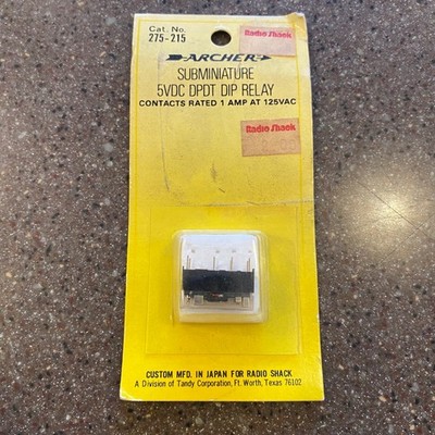 Vintage Radio Shack Archer 275-215 Subminiature 5vDC DPOT Dip Relay FE