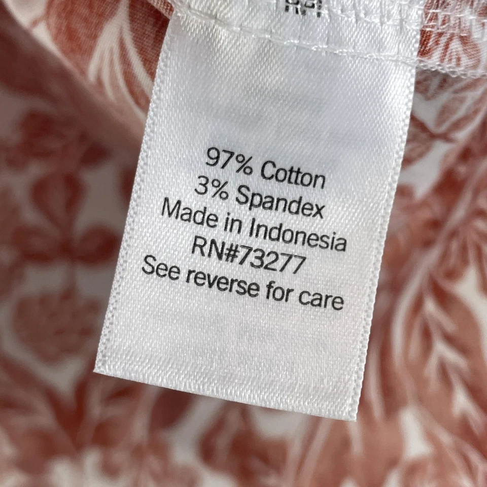 NEW Croft & Barrow Shirt Womens XXL Leaf Print Button Up Long Sleeve Blouse Top - Image 4 of 4