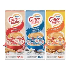 Coffee-mate 46193CT 0.38 oz Liquid Coffee Creamer - FV/HN/ORG (150/Carton) New