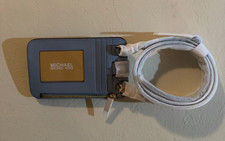 Authentic Michael Kors Blue Leather Crossbody Phone Wallet Card Holder