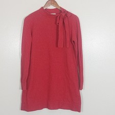 LOFT Sweater Dress, Red Sweater Dress Size Medium New Without Tags, Bow Accent