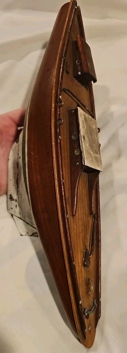 木制古董原始池塘船/游艇古董模型船| eBay