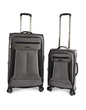 Perry Ellis Luggage Viceroy 2 Piece Set Expandable Suitcase with Spinner Wheels