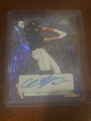 Adonys Velez 1/1 signed card autographed one of one out 1 only 1 Mlb Fiu Florida