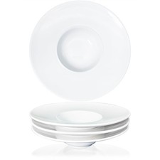 jinsongdafa Ceramics Rimmed Soup Bowls 5.1 oz, White 8.5 inch Exquisite small so