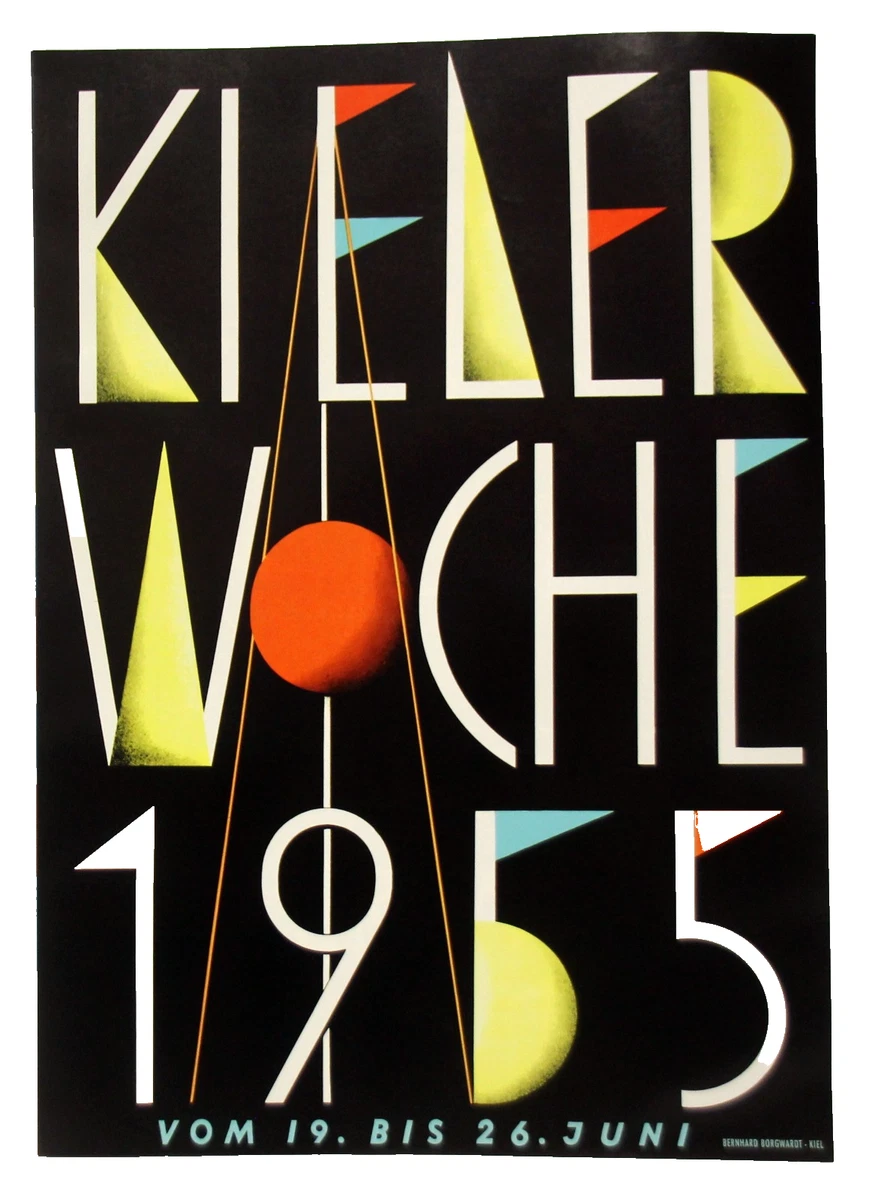WINDJAMMERTREFFEN KIEL 1980 KIELER WOCHE ORIGINAL POSTER