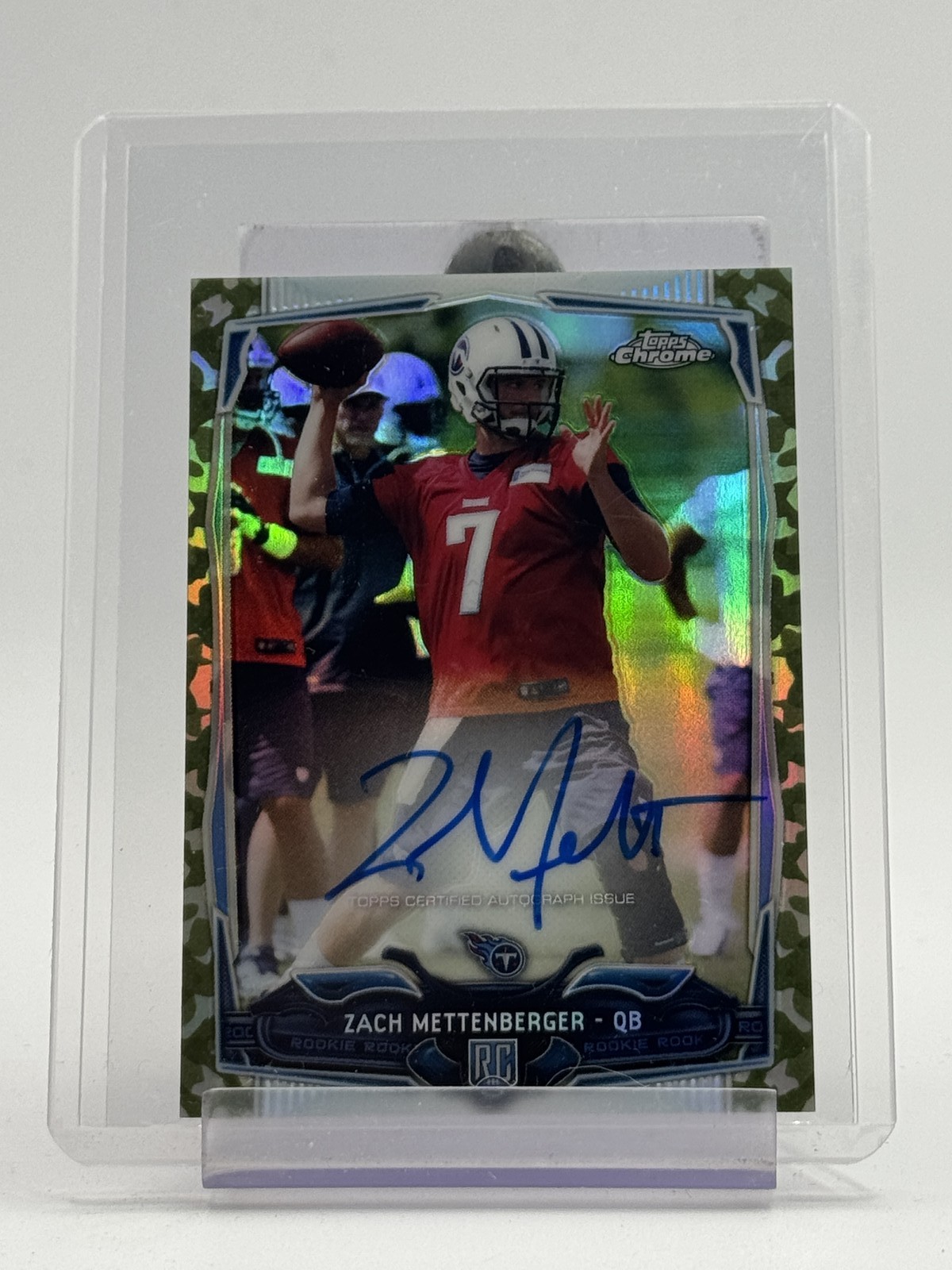 Zach Mettenberger Topps Chrome #206 Autograph-Camo Refractor