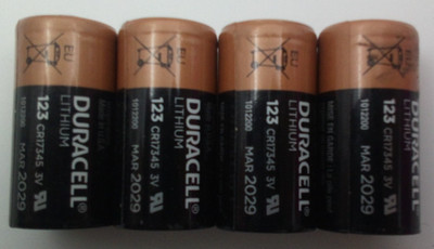 Pack of 4 CR123A 3V Lithium 123A Batteries Dated Mar-2029 AS PICTURED
